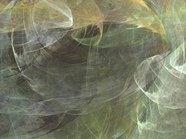 Siyah Renk Üzerine Bir Dijital Fraktal Resmi