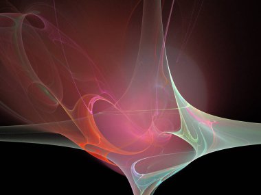 Siyah Renk Üzerine Bir Dijital Fraktal Resmi