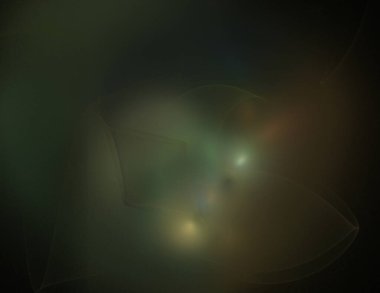 Siyah Renk Üzerine Bir Dijital Fraktal Resmi