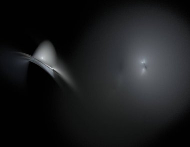 Siyah Renk Üzerine Bir Dijital Fraktal Resmi