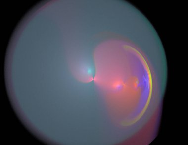 Siyah Renk Üzerine Bir Dijital Fraktal Resmi