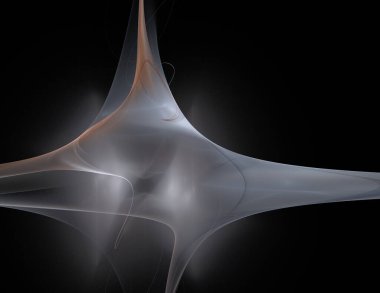 Siyah Renk Üzerine Bir Dijital Fraktal Resmi