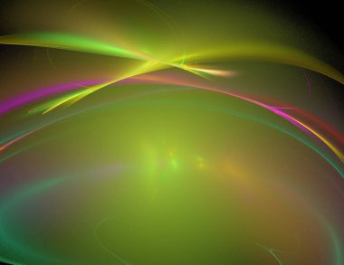 Siyah Renk Üzerine Bir Dijital Fraktal Resmi