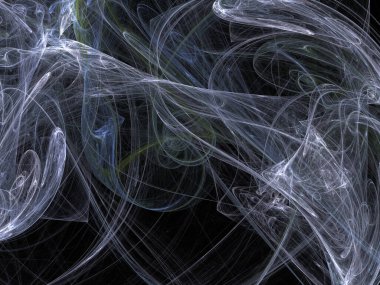 Siyah Renk Üzerine Bir Dijital Fraktal Resmi