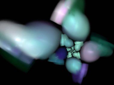 Siyah Renk Üzerine Bir Dijital Fraktal Resmi