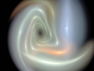 Siyah Renk Üzerine Bir Dijital Fraktal Resmi