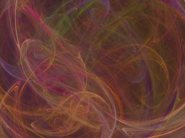 Siyah Renk Üzerine Bir Dijital Fraktal Resmi