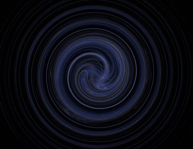 Siyah Renk Üzerine Bir Dijital Fraktal Resmi