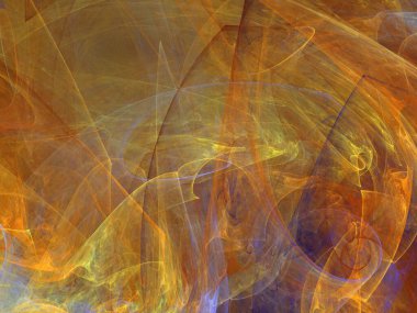 Siyah Renk Üzerine Bir Dijital Fraktal Resmi