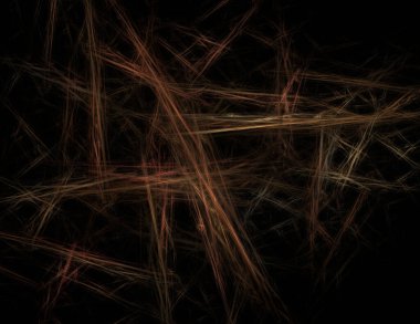 Siyah Renk Üzerine Bir Dijital Fraktal Resmi