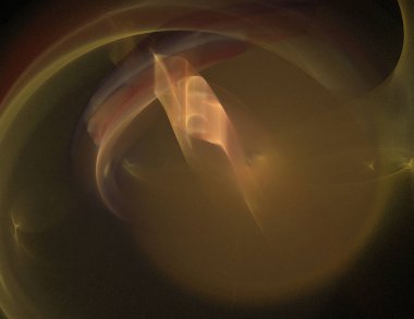 Siyah Renk Üzerine Bir Dijital Fraktal Resmi