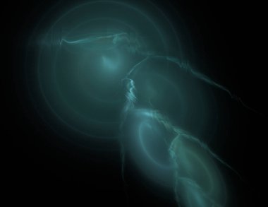 Siyah Renk Üzerine Bir Dijital Fraktal Resmi