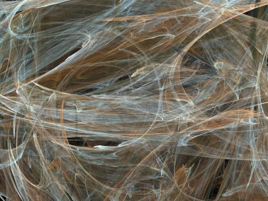 Siyah Renk Üzerine Bir Dijital Fraktal Resmi