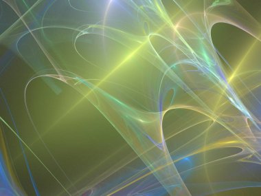 Siyah Renk Üzerine Bir Dijital Fraktal Resmi