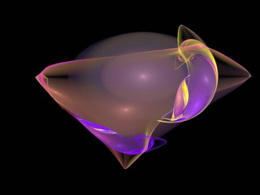 Siyah Renk Üzerine Bir Dijital Fraktal Resmi