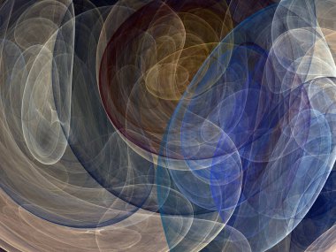 Siyah Renk Üzerine Bir Dijital Fraktal Resmi