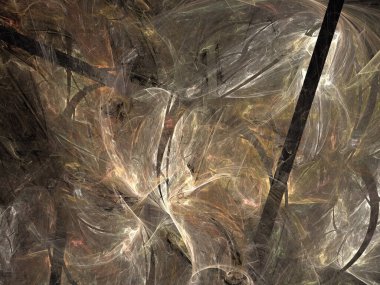 Siyah Renk Üzerine Bir Dijital Fraktal Resmi