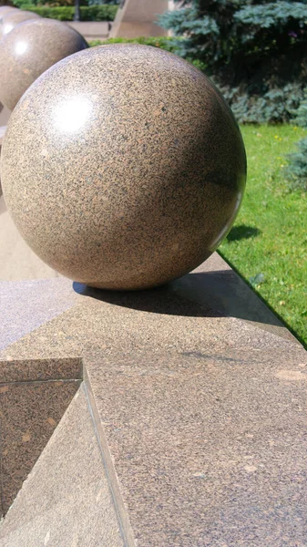 Granite Ball Dry Sunny Day — Stock Photo, Image