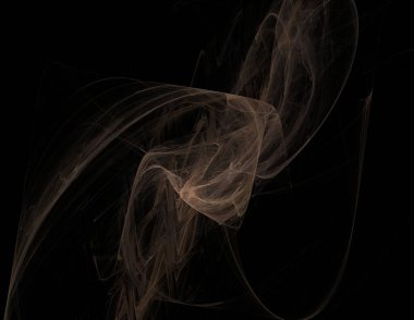 Siyah Renk Üzerine Bir Dijital Fraktal Resmi