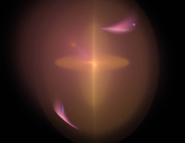 Siyah Renk Üzerine Bir Dijital Fraktal Resmi