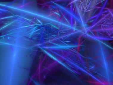 Siyah Renk Üzerine Bir Dijital Fraktal Resmi