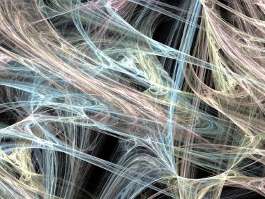 Siyah Renk Üzerine Bir Dijital Fraktal Resmi