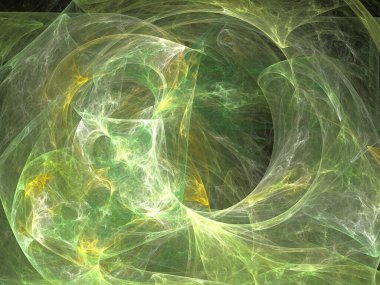 Siyah Renk Üzerine Bir Dijital Fraktal Resmi