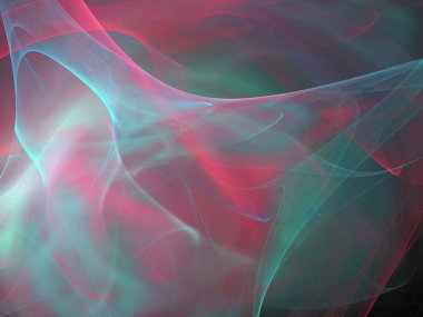 Siyah Renk Üzerine Bir Dijital Fraktal Resmi