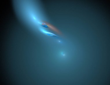 Siyah Renk Üzerine Bir Dijital Fraktal Resmi