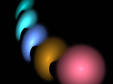 Siyah Renk Üzerine Bir Dijital Fraktal Resmi