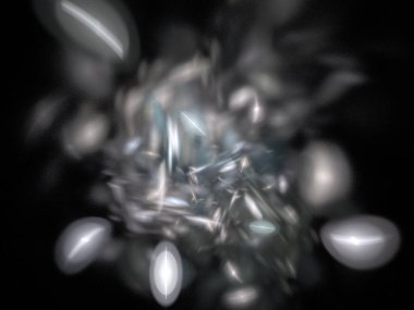 Siyah Renk Üzerine Bir Dijital Fraktal Resmi