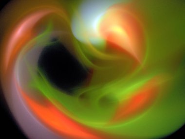 Siyah Renk Üzerine Bir Dijital Fraktal Resmi