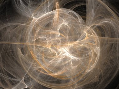 Siyah Renk Üzerine Bir Dijital Fraktal Resmi