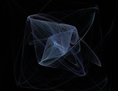 Siyah Renk Üzerine Bir Dijital Fraktal Resmi