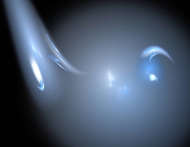 Siyah Renk Üzerine Bir Dijital Fraktal Resmi