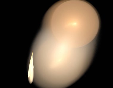 Siyah Renk Üzerine Bir Dijital Fraktal Resmi