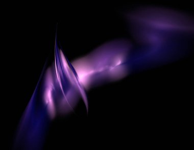 Siyah Renk Üzerine Bir Dijital Fraktal Resmi