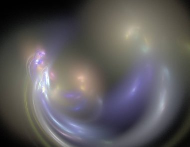 Siyah Renk Üzerine Bir Dijital Fraktal Resmi