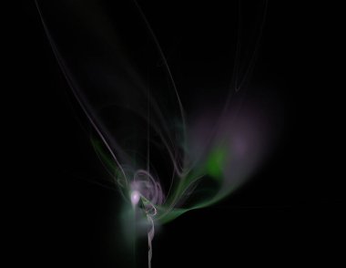 Siyah Renk Üzerine Bir Dijital Fraktal Resmi