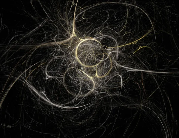 Siyah Renk Üzerine Bir Dijital Fraktal Resmi