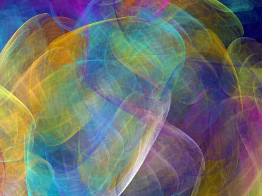 Siyah Renk Üzerine Bir Dijital Fraktal Resmi