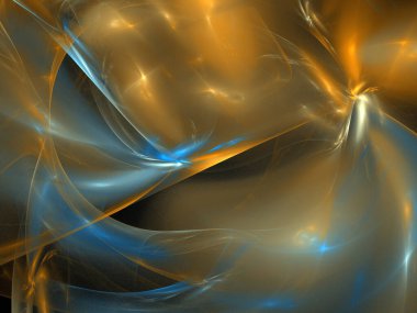 Siyah Renk Üzerine Bir Dijital Fraktal Resmi