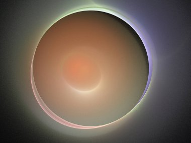 Siyah Renk Üzerine Bir Dijital Fraktal Resmi