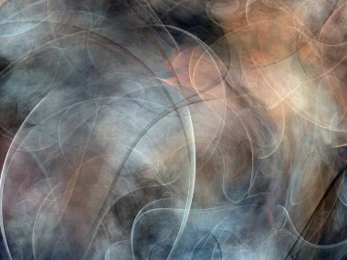 Siyah Renk Üzerine Bir Dijital Fraktal Resmi