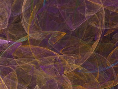 Siyah Renk Üzerine Bir Dijital Fraktal Resmi