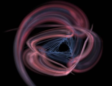 Siyah Renk Üzerine Bir Dijital Fraktal Resmi