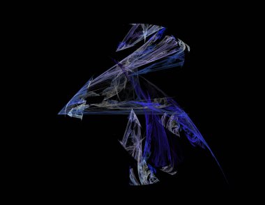 Siyah Renk Üzerine Bir Dijital Fraktal Resmi