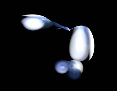 Siyah Renk Üzerine Bir Dijital Fraktal Resmi