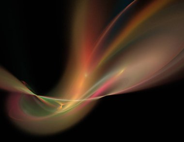 Siyah Renk Üzerine Bir Dijital Fraktal Resmi