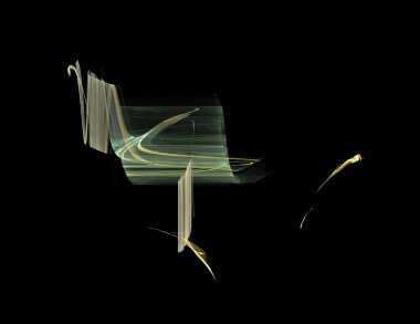 Siyah Renk Üzerine Bir Dijital Fraktal Resmi